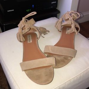 Tan Suede Steve Madden Gladiator Sandals